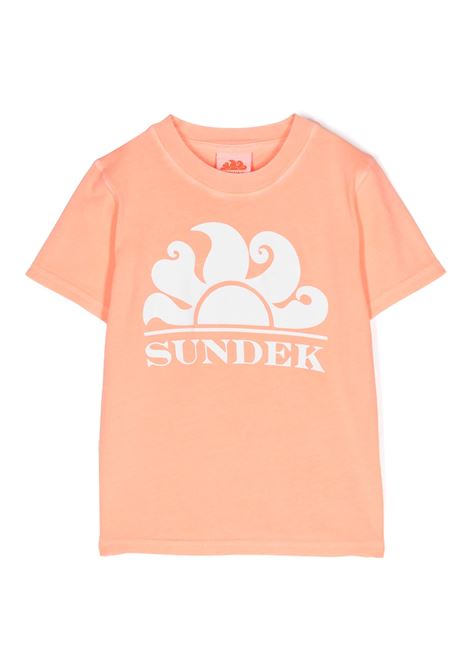 T-shirt con stampa SUNDEK | B021TEJ78TC04701 FLUO ORANGE 01